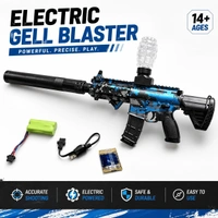 Electric Gel Blaster Gun for Kids & Teens, 7-8mm Crystal Water Beads Shooter, Automatic & Manual Modes, Rechargeable Battery, Long Range Toy Gun(Color as per Availability) (m416 Set)