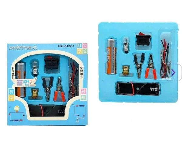 SP Electron Science School Projects Experiment Kits Fan Light Bulb and Motor Electric Circuit Physics Practice Science Learning Skills Teaching Materials (Set of 10)