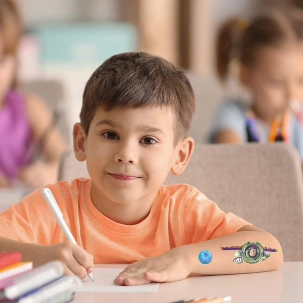 Temporary Tattoo for Kids 8 Sheets Waterproof Temporary Tattoo Cartoon Stickers Birthday Party Gift Toy Toys for Children Toy Story Party Decorations