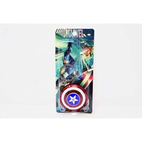 Red Shield Hero Keychain Rotating Metal