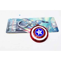 Red Shield Hero Keychain Rotating Metal