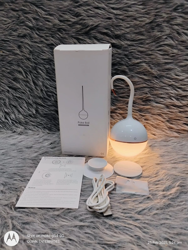 Pokeball Multi-Functions Flexible Curved Led Portable Light Rechargeable Night Lamps Home Decor Luxury