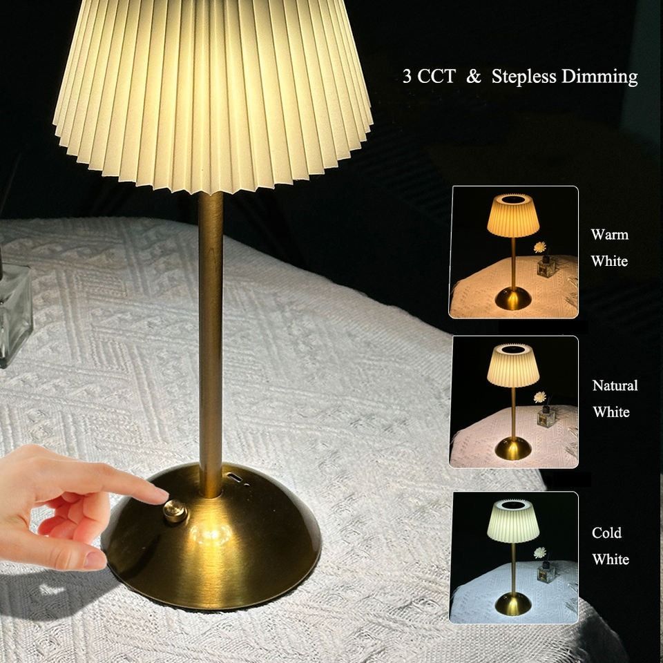 Portable Cordless Outdoor Small Battery Table Lamp For Bedroom Night Lights 3 Way Dimmable Touch Lamp USB Type-C Charging Ports For Baby Nursery Bathroom Hallways Living Room | Best Buy Canada