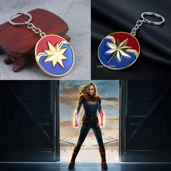 Captain America Shield Keychain Marvel Super Hero Captain America Pendant Key Chain Ring Holder