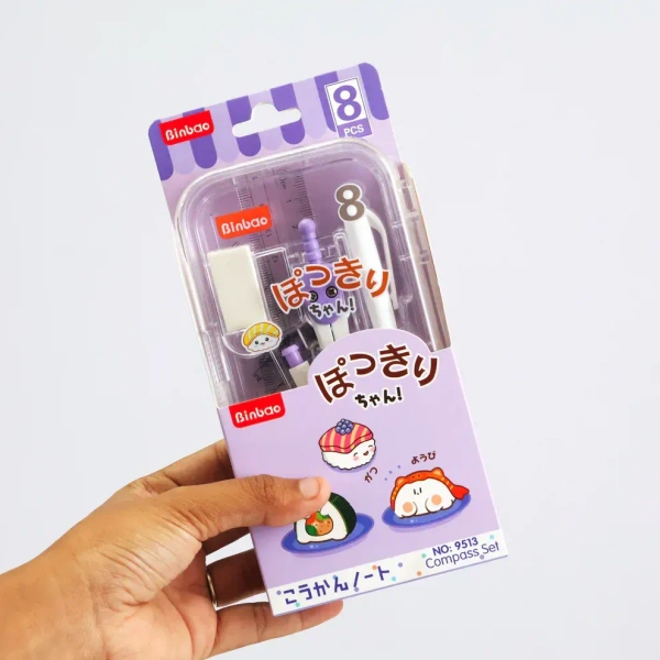 All-in-One Geometry Set Compass Set with Pencil, Triangles & More