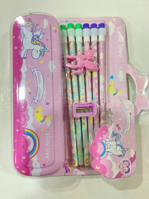 Stationary Set for Kids, Cartoon Theme Stationary Kit for Boys, Pencil Set for Kids, Eraser Set for Kids, - Stationary Kit Set for Boys/Birthday Gifts for Kids (GP 8001-E)