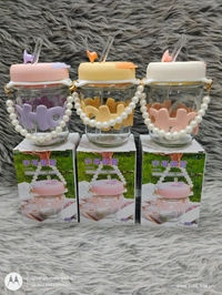 OHO Drinking Cup with Sleeve and Pearl Bracelet Glass Cup