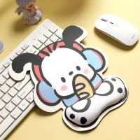 Cute Cartoon Mouse Pad with Wrist Support, Ergonomic Memory Foam Mouse Mat for Kids & Adults, Comfortable Wrist Rest Mousepad for Laptop, Office, Gaming & Study Desk (1 Pc)