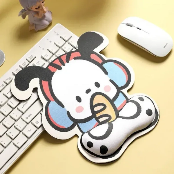 Cute Cartoon Mouse Pad with Wrist Support, Ergonomic Memory Foam Mouse Mat for Kids & Adults, Comfortable Wrist Rest Mousepad for Laptop, Office, Gaming & Study Desk (1 Pc)
