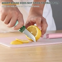 2-in-1 Folding Ceramic Fruit Knife with Sawtooth Peeler for Slicing and Peeling