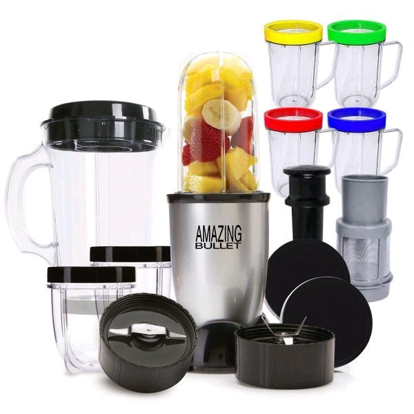 AMAZING BULLETBlender for Kitchen, Mixer, Smoothie Maker, Magic Bullet Mixer Grinder, Chopper, Stainless Steel Blades, 21 PCS.