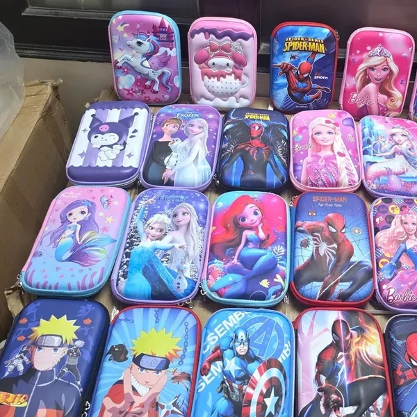 A5 3D Cartoon Print Design Stationery Compass Pencil Box One Side Kids Students School Activities Birthday Party Return Gift 