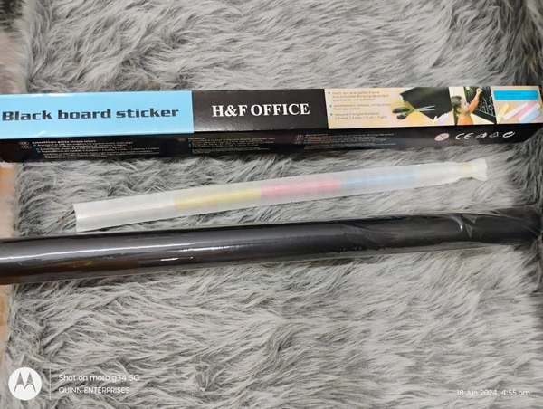 (45x200cm) Wall Sticker Removable Decal Chalkboard with 5 Chalks for Home School Office College Room Kitchen Kids