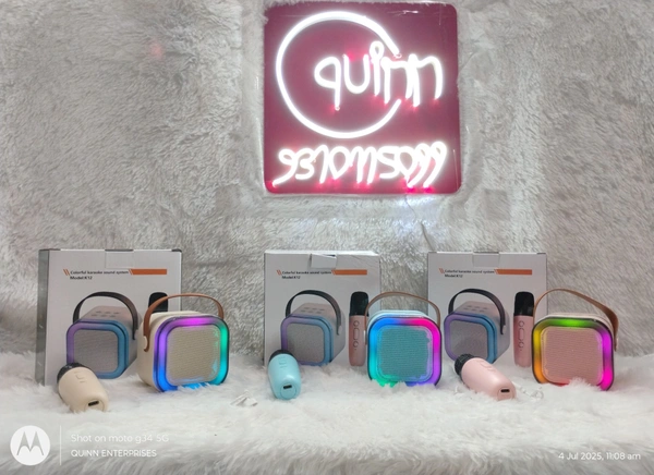  K12 Speaker Machine Bluetooth-Compatible Wireless Karaoke Mic Speaker 