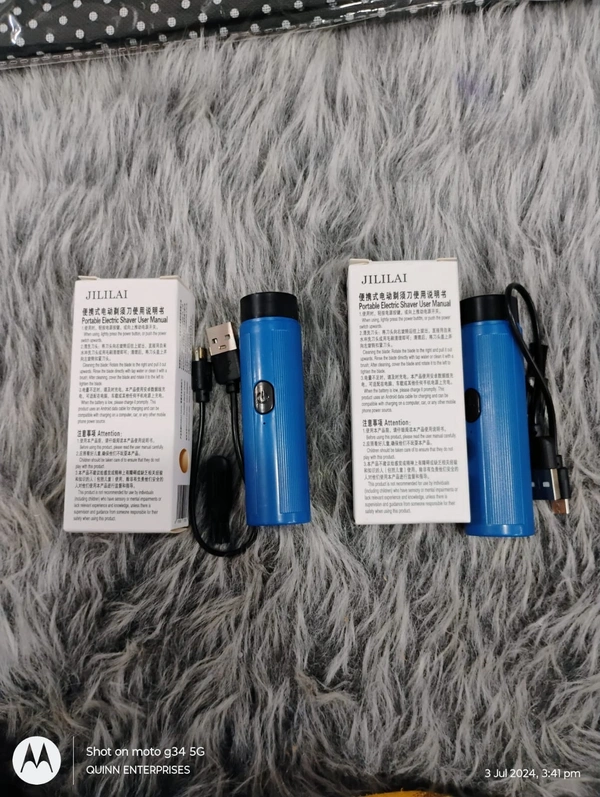 JILILAI Mini Men's Electric Shaver Rechargeable Rotary Automatic Razor Face Trimmer