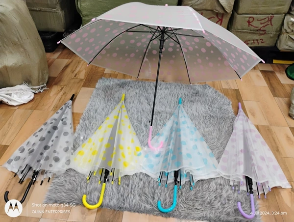 Dotted Clear Kids Umbrella Perfect for Rain