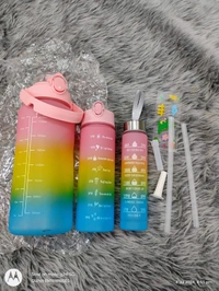 3in1 Motivational Water Bottle 1500 Ml 800 Ml 300 Ml