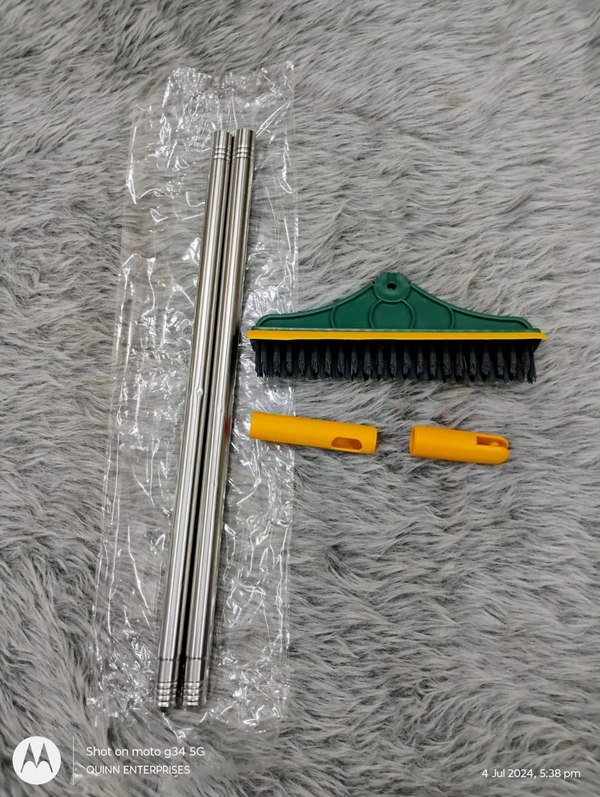 2 in 1 Bathroom Wiper And Brush 