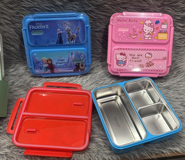 559 Steel Lnch Box 3 compartment SUS304