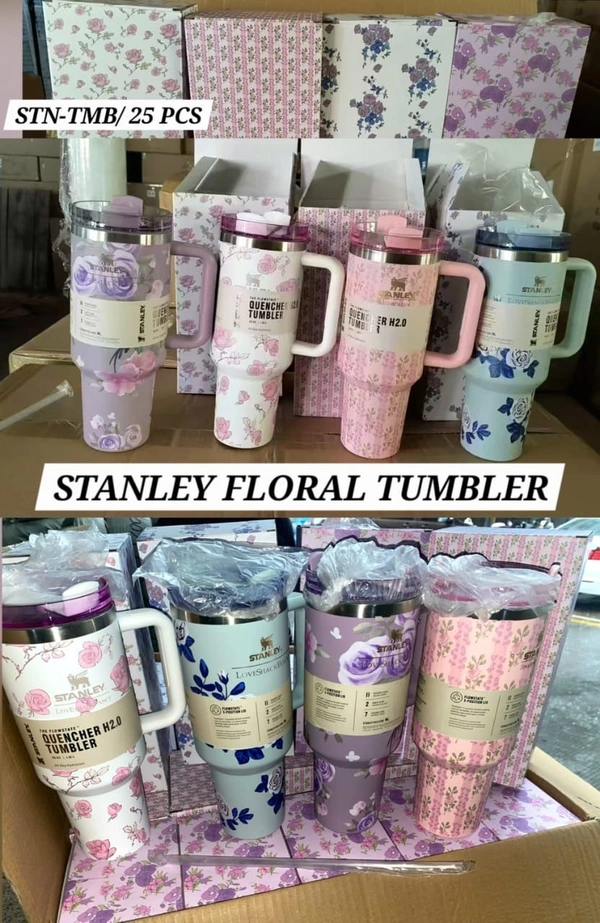 Stanley Floral Print Quencher H2.0 Insulated Tumbler (40 OZ | 1.18L)