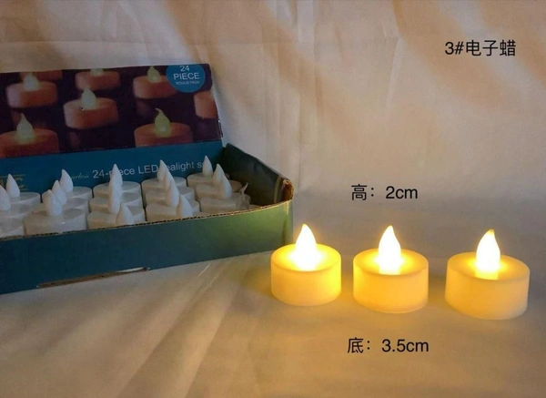 Flameless and Smokeless Decorative Acrylic Candles Transparent Led Tea Light Candle for Gifting, House, Home Decor 