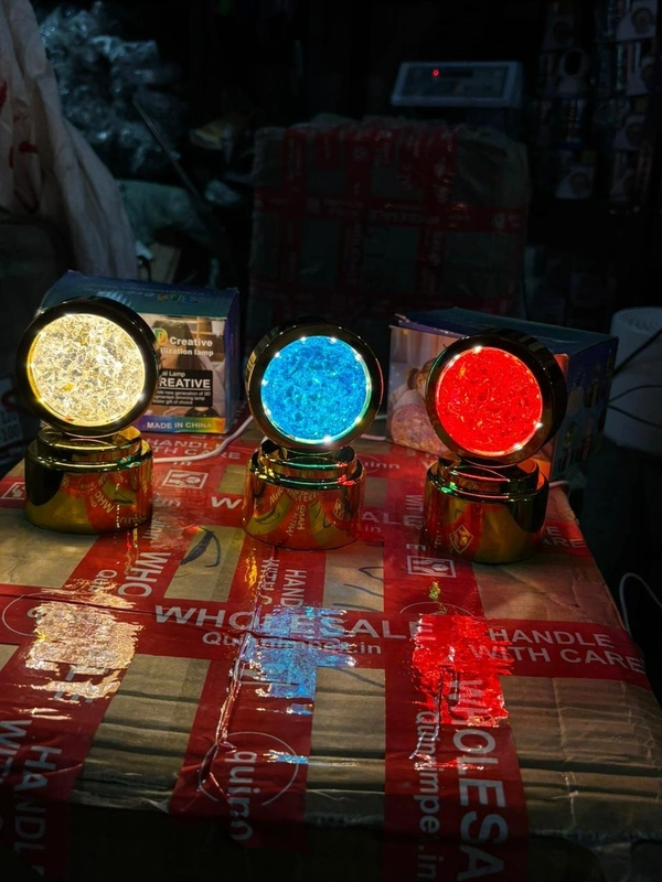 Rotating 3D Crystal Ball LED Night Lamps