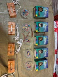 3D Acrylic Planets Crystal Ball Night Lamp with Wooden Base | USB LED Table Light for Bedroom, Kids Room & Home Decor | Bedside Lamp & Gift for Boys & Girls