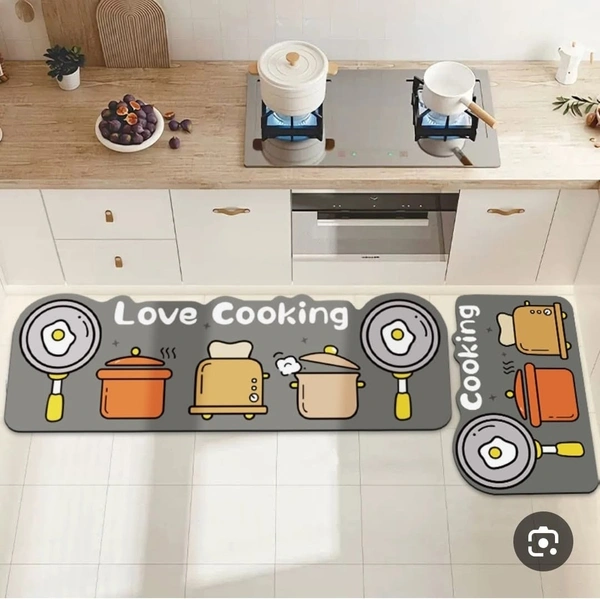 Anti Fatigue Kitchen Mat Cushioned 2 Pieces Kitchen Rugs Non Slip Waterproof Kitchen Floor Mats Kitchen Accessories Comfort Memory Foam Kitchen Mats for Floor Laundry Room