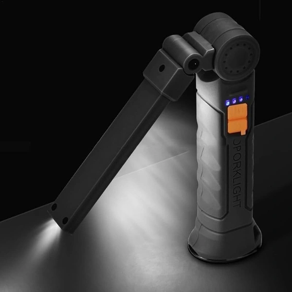 LED Worklight Flashlight, COB Rechargeable Lights with Magnetic Base 360 Degree Rotate and 4 Modes Flood Light Inspection Construction Light for Car Repair, Household and Emergency Use.