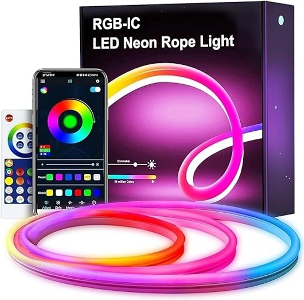 Neon RGB Rope Magic Light - 5 Meters with Remote and APP control.