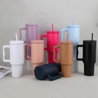Steel Lid Coffee Tumbler with Lid and Straw 1200ml Coffee Mug Stainless Steel Vacuum Insulated Tumbler for Drinking, Juice, Water 40oz Mug for Travel Gym Office