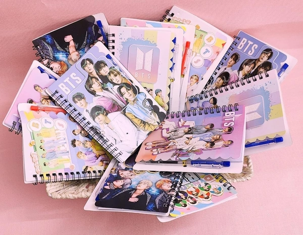  3-D BTS Diary for Kids Gift Set for kids Spiral Diary Bts Diary Return Gifts for Birthday