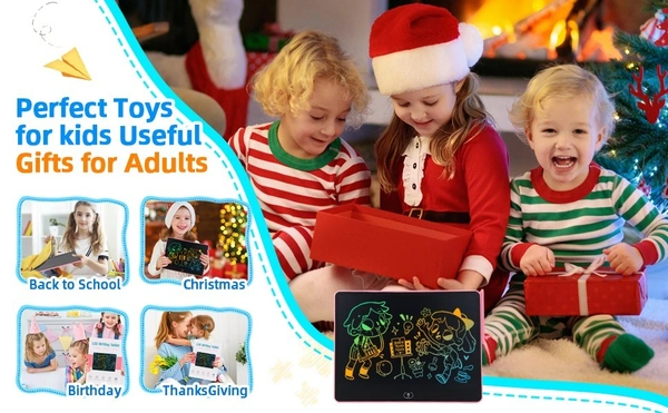 LCD Writing Tablet for Kids,16 inch Colorful Screen Doodle Board,Eye Protection Drawing Tablet with High Brightness, Toddler Educational Toys Gifts for3-12 Years Old Boys Girls