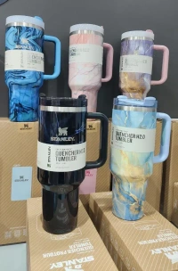 Marble New variety added in stanley steel sippers 1200 ml Premium quality Now with a more rich look - 12-24PC