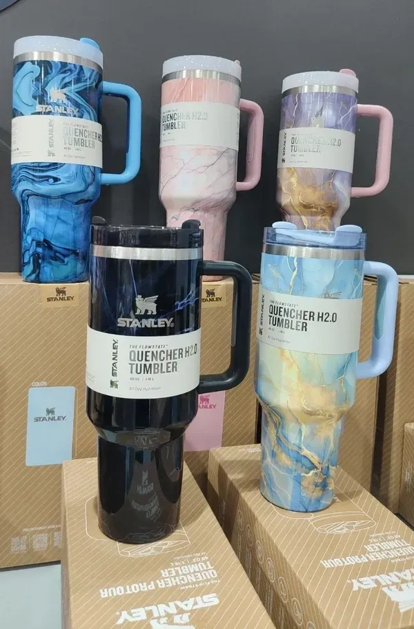 Marble New variety added in stanley steel sippers 1200 ml Premium quality Now with a more rich look - 12-24PC