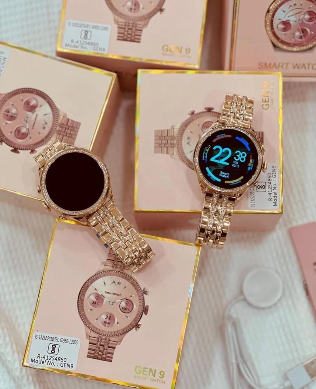 Round Rose Gold Fossil Gen Diamond Edition Smartwatch
