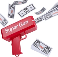 Supreme Gun - Make It Rain Cash Cannon Money Gun for Wedding and Parties with Fake Money (Red)
