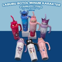 Tumbler head character labubu/mickey/kuromi/stitch stainless 304 800ml LB140