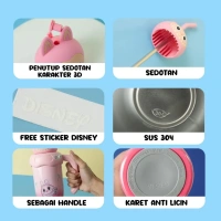 Tumbler head character labubu/mickey/kuromi/stitch stainless 304 800ml LB140