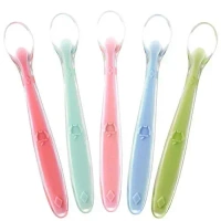 First Stage Baby Infant Spoons  Soft Silicone Baby Spoons Training Spoon Gift Set For Infant