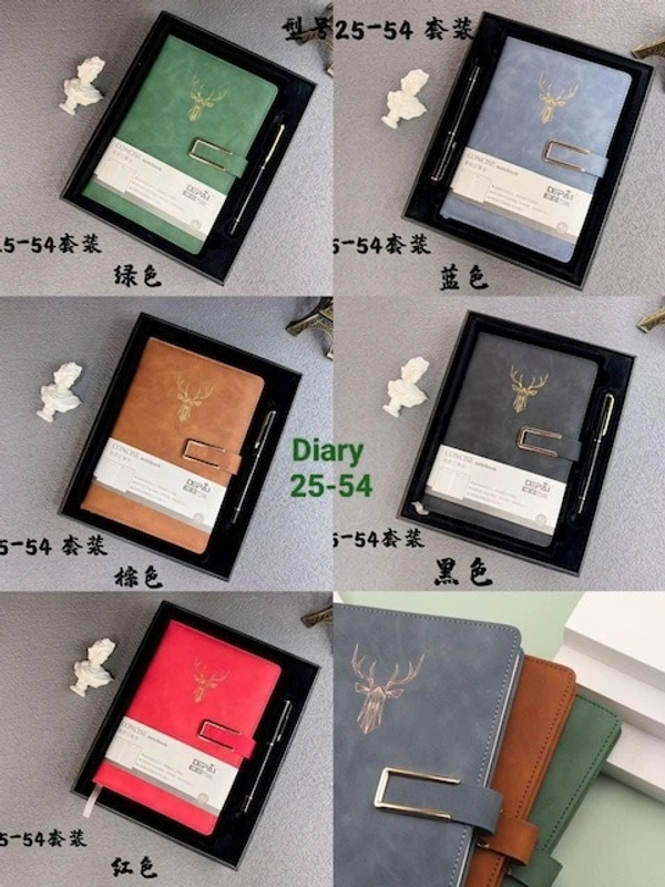 25-54 PU Leather Dairy A5 200pg (Gift Set With Pen)