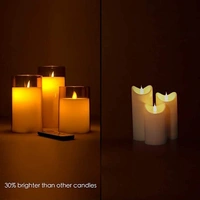 Flameless LED Candles AA Battery Operated 3Pc Set
