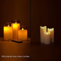Flameless LED Candles AA Battery Operated 3Pc Set