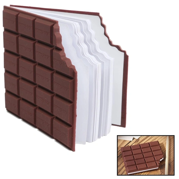 Chocolate scented Chocolate Memo Pad Half Eaten Notebook Day Planner Blank Pages (Brown) School Stationery Items for Girls, Boys, Unisex, chocolate dairy small book notebook