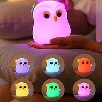 Cute Owl sillicone Night Lamp