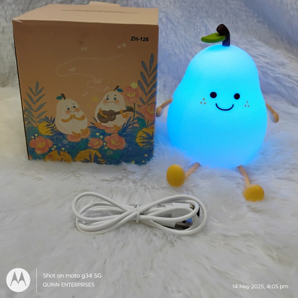  Silicone Pear Night light Lamp 