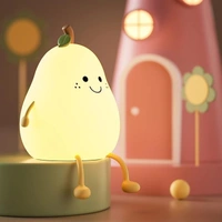  Silicone Pear Night light Lamp 
