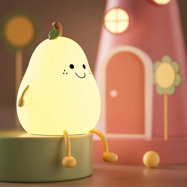  Silicone Pear Night light Lamp 
