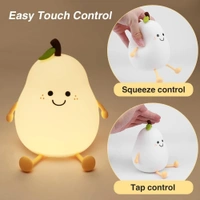  Silicone Pear Night light Lamp 