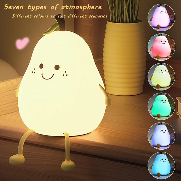  Silicone Pear Night light Lamp 